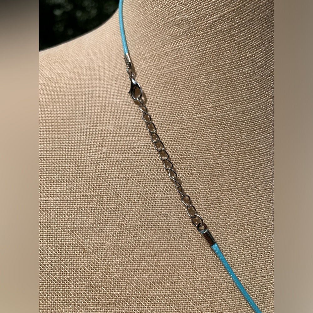 Handmade Cotton Candy Resin Crystal Amulet Necklace & Enamel Butterfly Charms - Picture 6 of 11